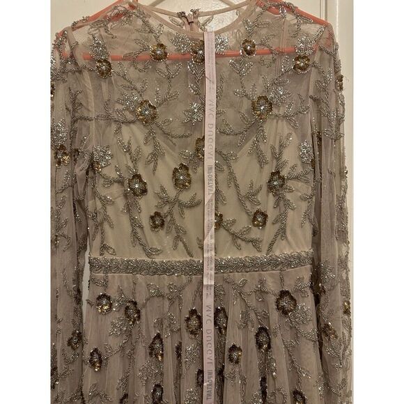 Mac Duggal Embellished Cream Midi Dress - Picture 10 of 11